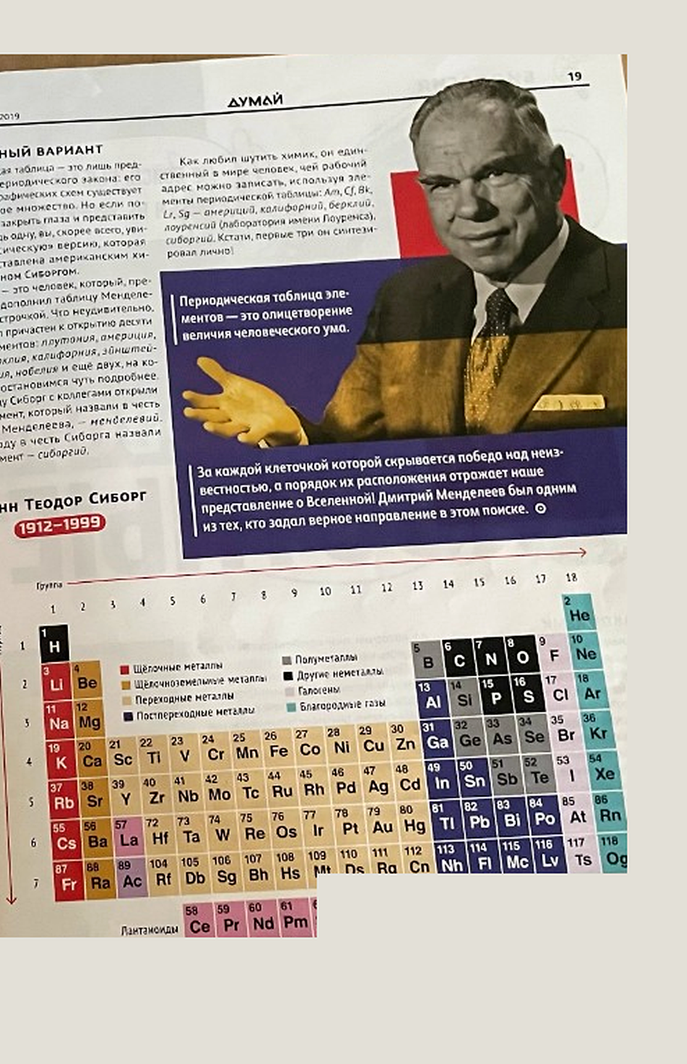 Страница 6 книги по истории таблицы Менделеева
